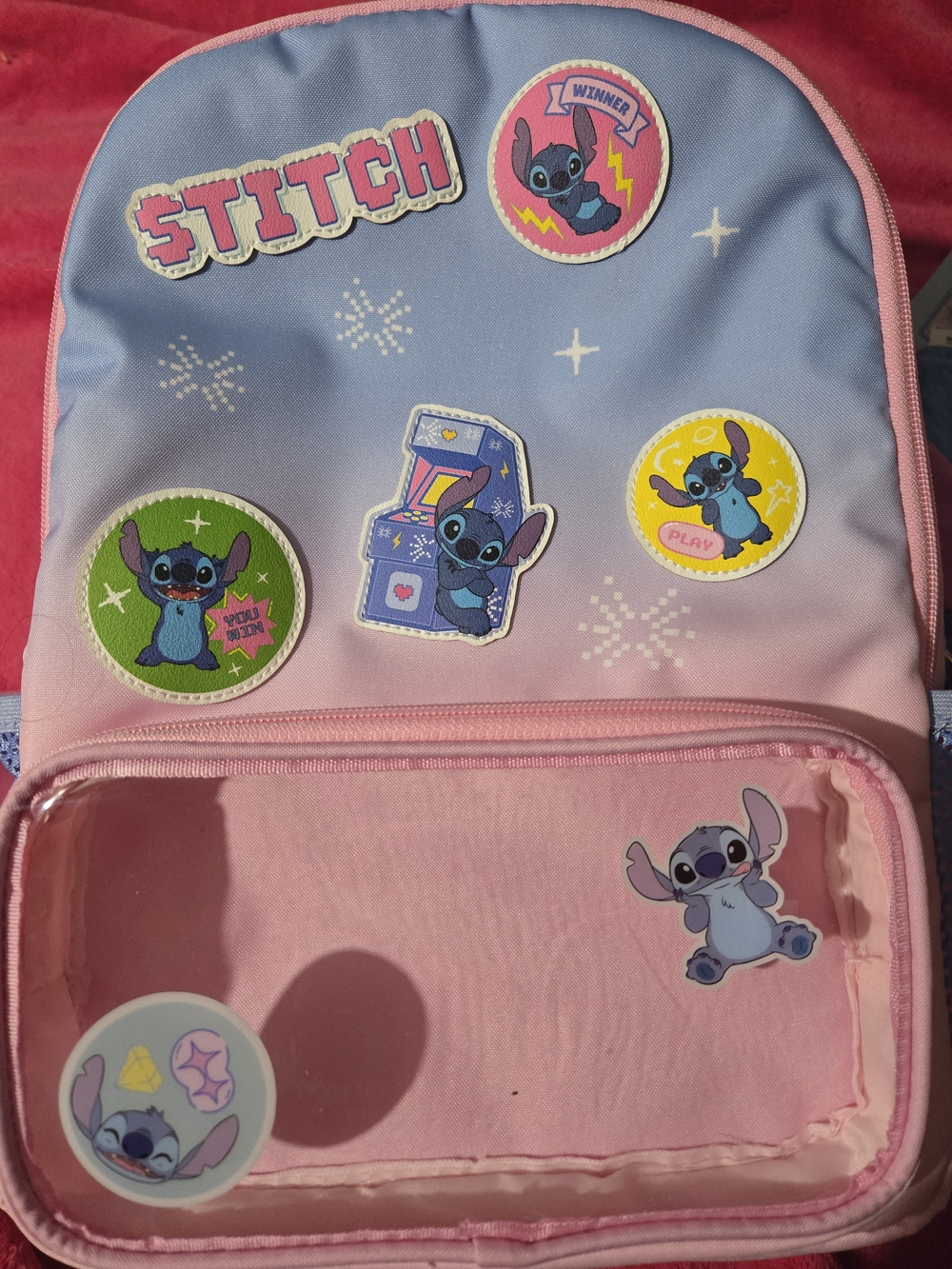 Disney Stitch Kids Blue Plush Backpack and Water Bottle Set - Picture 4 of 6